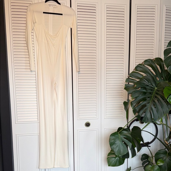 naked wardrobe Pants - Naked Wardrobe Square Neck Jumpsuit